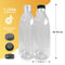 Packware Round Plastic Juice Bottles - Clear Drinking Containers with Tamper Evident Lids - Reusable & Leak-Proof - Great for Storing Homemade Juices Water Smoothies & Much More - 20 Pack (1000 ml)