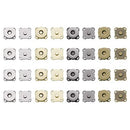 Magnetic Button, 16set 14mm Plum Blossom Magnetic Sewing Clasps Snaps for Clothes, Handbag,Leather Sewing DIY Craft (Gold, Silver, Black, Bronze)