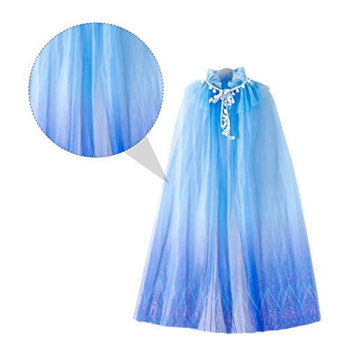 TOYANDONA Princess Cloak Mesh Fairy Cape Princess Cosplay Dress Up Halloween Christmas Costumes Children Girls