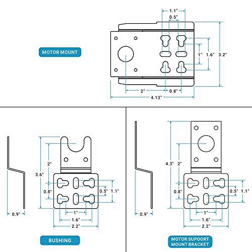 Onlyfire Universal Barbecue Grill Stainless Steel Rotisserie Motor Bracket Set