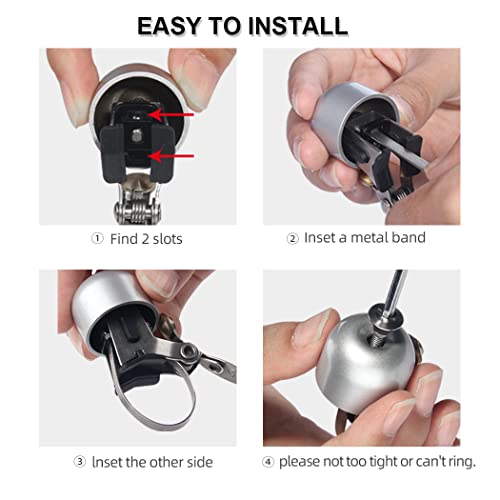 ROCKBROS Bike Bell Classic Bicycle Bell for Bike Ring Bell with Loud Sound Bells for Road Mountain Bike Handlebars