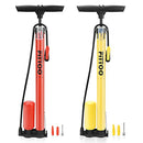 FITTOO Bike Air Pump,High Pressure Bicycle Floor Hand Pump,Compatible with Presta,Schrader,Dunlop Valve,Inflating for Road Bikes,Mountain Bikes,Hybrid Bikes,Children Bikes,Balls,Balloons etc(Red)