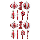 Generic 14Pcs Candy Christmas Hanging Ornaments Pendants Adornment with Rope Christmas Tree Decoration Peppermint Candy Cane for Xmas Tree Holiday