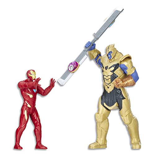 Marvel Avengers - Iron Man vs Thanos Battle Set - Infinity War Movie Inspired - Hero Vision Compatible - Kids Toys - Ages 4+