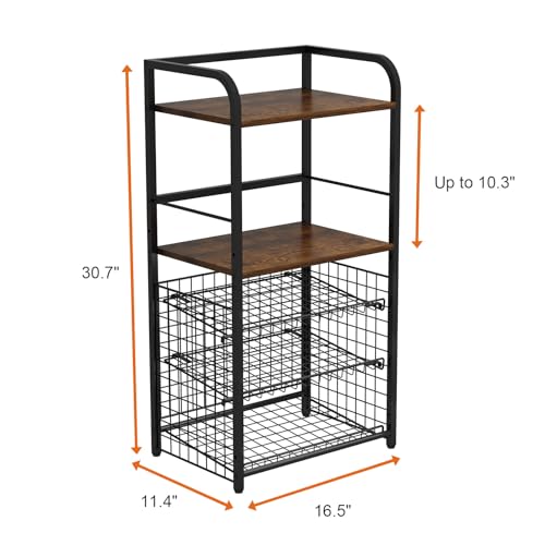 Zuyachuza Adjustable Can Rack Organizer for Pantry, Snack Organizer Shelf, Canned Food Storage Rack, Multifunctional Free standing Floor Pantry Organizer and Storage for Kitchen