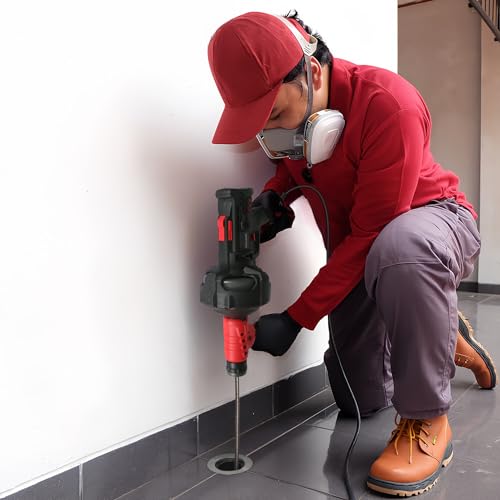 DOMINOX 23FT Handheld Electric Drain Snake, Auto Drain Auger with Cable, Portable Drain Cleaning Tool, Drain Cleaner for Toilet, Sewer, Bathroom, Sink Drain Pipes
