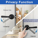 Orger 10 Pack Matte Black Interior Door Handle Round Privacy Door Lever Keyless, Bed and Bath Interior Door Lock Set Left & Right Hand Use, Modern Privacy Door Lock Black Finish, Stainless Steel