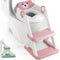 Potty Training Seat with Step Stool Ladder,Befol Potty Training Toilet for Kids Boys Girls,Toddlers-Comfortable Safe Potty Seat with Anti-Slip Pads Ladder (Pink)