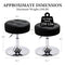 Furniliving PU Leather Swivel Makeup Chair, Adjustable Height Vanity Stool for Living Room, Bedroom, Modern Round Ottoman, Black
