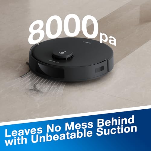 【N8+ Upgrade】ECOVACS DEEBOT N20 Plus Robot Vacuum Cleaner and Mop,8000Pa Strong Suction,7-Week Dust Storage, Bagless Dust Bin,PureCyclone Tech, ZeroTangle Brush,300 Minutes Runtime