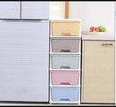 5 Tier Large Plastic Drawer Storage Organiser Level Office Box Cabinet with (Candy Mix Color)