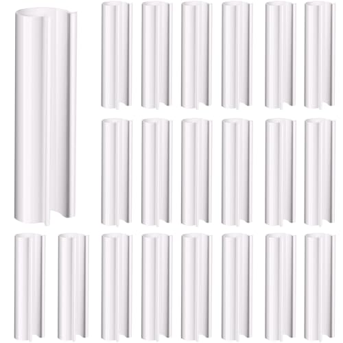 Jetec 32 Piece Summer Clamp for PVC Pipe Greenhouses, Row Covers, Pool Cover Clips, Shelters, Bird Protection, 2.4 Inch Long(White, for 1/8 Inch PVC Pipe)