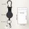 FYY (2 Pack) Heavy Duty Retractable Badge Holders Reel with [Carabiner] [Key Chain Keychain] and [ID Card Holders] 22.8 inches Reinforced Wire Cord - Black