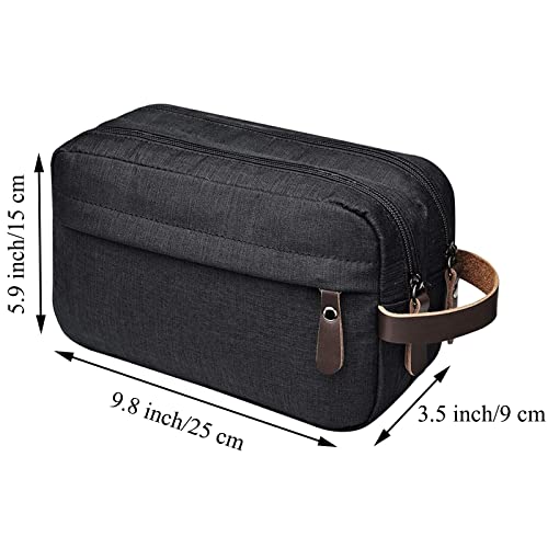 Ogetok Travel Toiletry Bag for Men, Water Resistant Shaving Bag, Portable Lightweight Toiletry Organizer Bag,Large Capacity Toiletry Storage Bags with Handle for Toiletries Cosmetics Accessories,Black