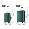 2 Piece Luggage Set Carry On Travel Suitcases Cabin Hard Shell Case Lightweight with Wheels TSA Lock Green