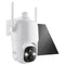 Dzees Solar Security Cameras Wireless Outdoor, 2K Battery Powered Security Camera, 360° PTZ Camera with Spotlight, Siren, Color Night Vision, AI Dectection, IP66 for Home Security, 2.4GHz
