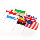 100 Countries Flags,International Country Stick Flag Small Mini Hand Held Round Top on Stick,World countries on every continent Flag,World Cup Sports Events International Festival.