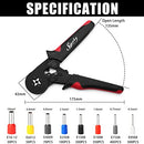 Ferrule Crimping Tool Kit - Sopoby Ferrule Crimper Plier w/ 1800pcs Wire Ferrules Wire Ends Terminals AWG 28-7, 0.08-10mm²