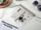 Clear Travel Toiletry Bag - Airport Security Liquids Bags, Airport Liquid Bag 20 x 20cm TSA Approved, Travel Accessories Makeup Bags Holiday Essentials Luggage for Men Women, 2pcs Black/Grey, 20*20CM