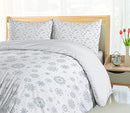Ambesonne Winter Duvet Cover Set Twin Size, Pattern with Ornate Snowflake Motifs and Dots Retro Christmas Inspired Repetitive, Decorative 2 Piece Bedding Set with 1 Pillow Sham,