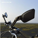 MEACHOW New Scratch Resistant Glass Lens,Handlebar Bike Mirror, Adjustable Safe Rearview Mirror, Bicycle Mirror (Silver Right Side) ME-003RS