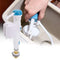 Toilet Fill Valve Toilet Fill Valve Bottom Entry ABS Toilet Push Button Fill Valve Dual Flush Cistern Syphon Bathroom Blue White UK G1/2 (4 Points Copper Pipe Water Inlet Valve)