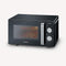 SEVERIN MW 7762 2-in-1 Microwave with Glass Base and Grill, Microwave for Defrosting and Heating, Microwave with Large Usable Surface for Square Tableware, Black/Stainless Steel