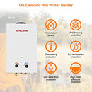 GASLAND Outdoors Propane Water Heater 8L, 2.11 GPM Portable Gas Water Heater, Instant Propane Water Heater, RV Camping Water Heater, Overheating Protection, Easy to Install