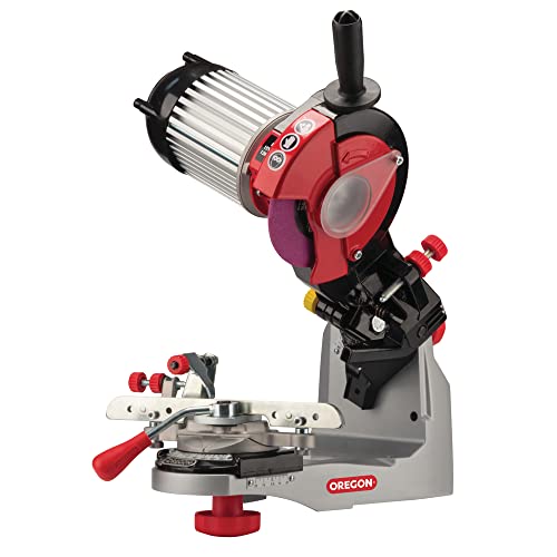 Oregon Professional Chainsaw Sharpening Device, Compact 230-Volt Bench Grinder, Universal Chain Saw Sharpener, Electric, for All Chainsaw Chains (520-230)
