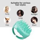 Bebachi Scalp Massager Shampoo Brush with Soft And Flexible Silicone Bristles For Hair Care And Head Relaxation Ergonomic Scalp Scrubber for Dandruff Removal Exfoliating Brush To Exfoliate and Massage Scalp Wet Or Dry (Green)