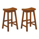 Lexicon Finnian Saddle Wood Bar Stool (Set of 2), 28.5" SH, Oak