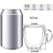 Youngever 2 Pack 150ML Glass Espresso Mugs, Double Wall Thermo Insulated Glass Coffee Cups, Glass Coffee Mugs (Tall)