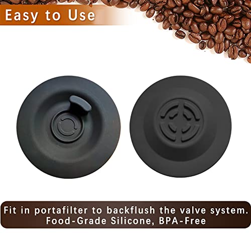 1Pack 54mm Backflush Cleaning Disc Blind Insert Parts Compatible with Selected Breville Espresso BES500 BES810 BES840 BES860 BES870 BES880 BES870XL/11.2, Rubber Disks