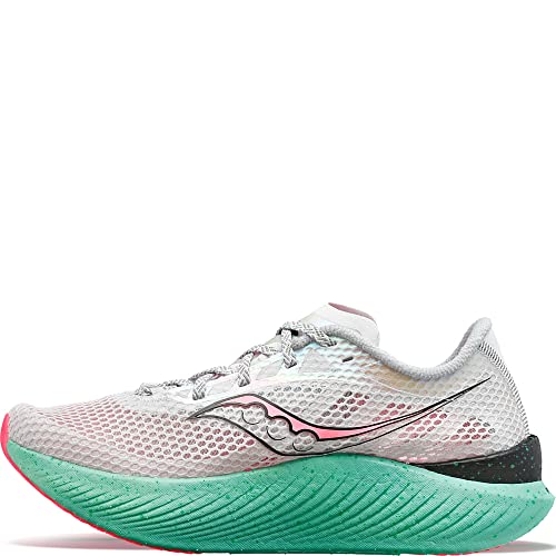 Saucony Women's Endorphin Pro 3 Running Shoe, Fog/Vizipink, 11