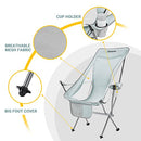KingCamp Ultralight High Back Folding Camping Chairs Adults with Armrest, Upgrade All-Aluminum Alloy Bracket, 2 Pack Lightweight Camping Chair Camp Compact Portable Outdoors with Carry Bag