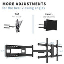 VIVO Extra Long 37 to 80 inch TV Wall Mount for LCD LED Flat and Curved Screens, Long Extended Arm Swivel Mount, Max VESA 800x400mmm, Black, MOUNT-VW080L