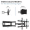 VIVO Extra Long 37 to 80 inch TV Wall Mount for LCD LED Flat and Curved Screens, Long Extended Arm Swivel Mount, Max VESA 800x400mmm, Black, MOUNT-VW080L