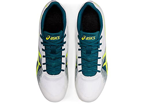 ASICS Unisex Hyper MD 7 Track & Field Shoes, White/Safety Yellow, 9 US