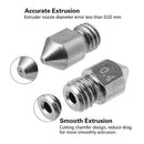 3D Printer Nozzles 5PCS, 0.4mm Tungsten Steel Alloy MK8 Nozzles for Most FDM 3D Printers Ender Series