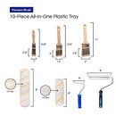 Pro Grade Paint Roller Cover Set,Wall Painting Roller Naps for Professional or Home Owners with All Paints and Stains. Paint Roller Covers are for House or Commercial Use. (10 Piece Set)