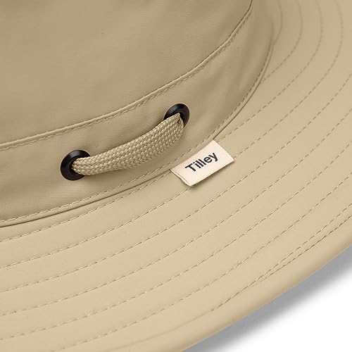 Tilley Unisex LTM6 Airflo Broad Brim Recycled Sun Hat, Khaki Olive, 7 5/8 US