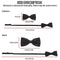 BOROLA Double Layer Pre-Tied Adjustable Bow ties for Children Boys Solid Color(Black)