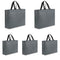 Large Reusable Grocery Bags 5 Pack Heavy Duty, Reinforced Handles with X Stitching Hold 50 lbs, Durable Non-Woven Shopping Tote Bags, Washable & Eco-Friendly, Portable Tote Bag for Shopping Party