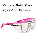 (Pink) - BHTOP Safety Glasses Protective Eye Wear L010 Clear Lens Anti-Fog Goggles Over-Spec Glasses in Pink