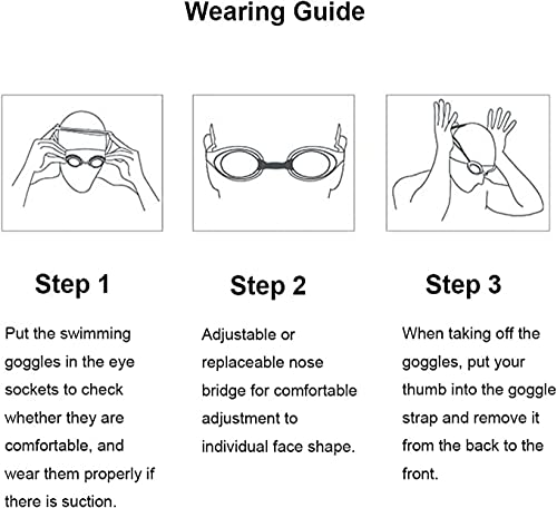 Swim Goggles, Anti Fog UV Protection No Leaking Swimming Goggles for Adult, Men, Women, Youth