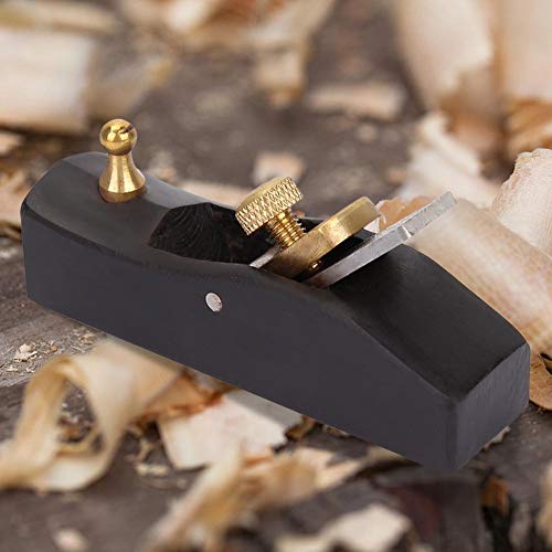 Woodworking Plane, Premium Ebony Wood Hand Plane Woodcraft Tool for Cutting, Polishing and Deburring-Sharper/Durable/Exquisite Work(80mm)