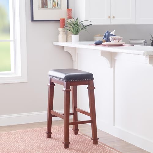 Linon Kennedy Backless PU bar Stool