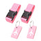 2Pcs Luggage Straps Suitcase Tags Set,Luggage Tags Luggage Straps Set,Non Slip Luggage Strap Suitcase Belt,Suitcase Belt Strap,Suitcase Luggage Strap,Travel Luggage Strap with 2 Name ID Cards,Pink