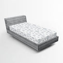 Ambesonne Winter Fitted Sheet Set, Pattern Ornate Snowflake Motifs and Dots Retro Christmas Inspired Repetitive, Decorative Bedding All-Round Elastic Pocket 2 Pcs, Twin XL Size, Pale Grey