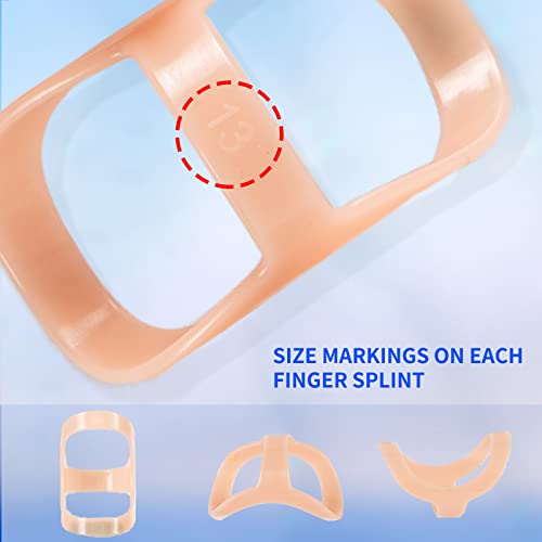 14 Pcs Finger Splints - Finger Splint Kit for Arthritis, Mallet Finger - Thumb Splint, Trigger Finger Splint For Thumb, Middle, Pinky or Ring Finger (A Complete Kit (Sizes 2~15))